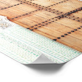 Poster Porte marocaine blanche et en terre cuite (Coin)