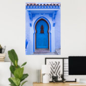 Poster Porte marocaine bleue (Bureau à domicile)