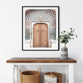 Poster Porte marocaine Turquoise en terre cuite