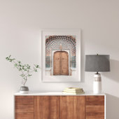 Poster Porte marocaine Turquoise en terre cuite