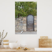 Poster Porte métallique et mur (Cuisine)