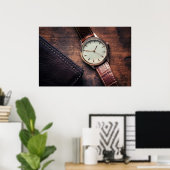 Poster Porte-monnaie et montre. Objets professionnels (Bureau à domicile)