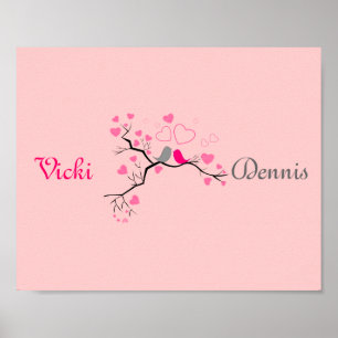 Poster Porte-monnaie Oiseaux en amour