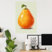 Poster Porte orange (Bureau à domicile)