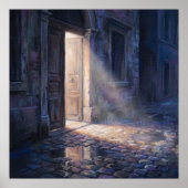 Poster Porte Ouverte - Peinture de Style Impressionniste (Devant)