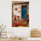Poster Porte - Porte d'entrée bleue (Cuisine)