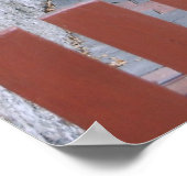 Poster Porte rouge avec bottes (Coin)