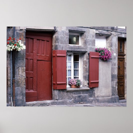 Poster Porte Rouge de la Rue du Petit Fort (Devant)