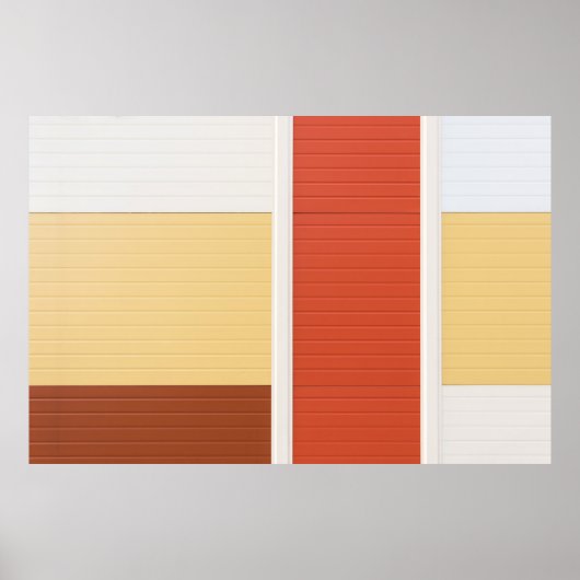 Poster Porte rouge et blanche (Devant)