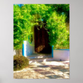Poster Porte Rustique Avec Foliage (Devant)