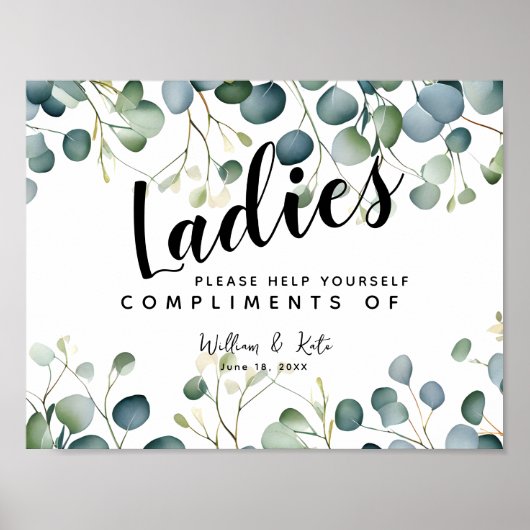 Poster porte toilettes pour dames (Devant)