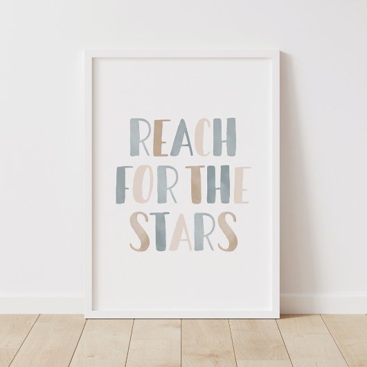 Poster Portée Neutre pour les Étoiles Chambre d'Enfants E