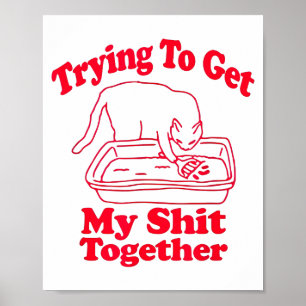 Poster Portées Plein D'humour De Chat Mème Chat Maman Cha