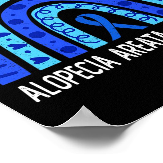 Poster Porter Bleu arc-en-ciel pour la sensibilisation Al (Coin)