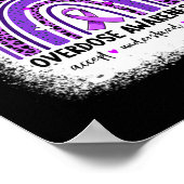 Poster Porter le pourpre pour la sensibilisation à la sur (Coin)