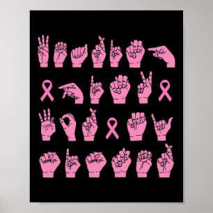 Poster Porter Le Rose Pour Ma Soeur ASL Cancer Du Sein Su
