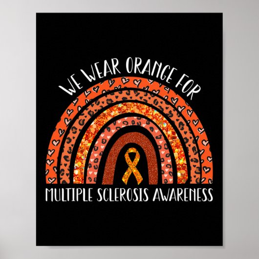 Poster Porter Orange Ms Rainbow Multiple Sclerosis Awards (Devant)