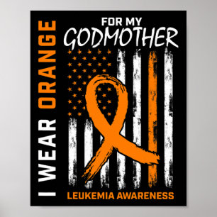 Poster Porter Orange pour Godmère Leukemia Sensibilisatio