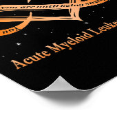 Poster Porter Orange Pour Guerrier Aigu Myéloïde Leucémie (Coin)