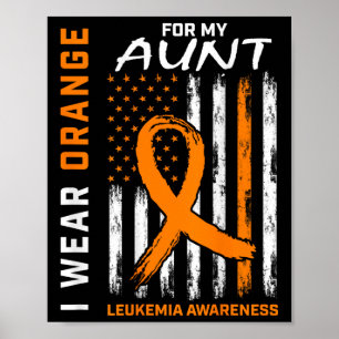 Poster Porter Orange Pour Ma Tante Leucémie Sensibilisati