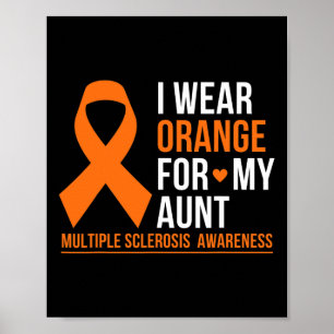 Poster Porter Orange Pour Ma Tante Sclérose Multiples Mme