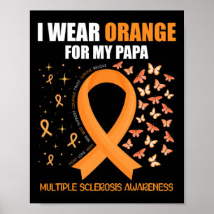 Poster Porter Orange pour Mon Papa Sclérose Multiples