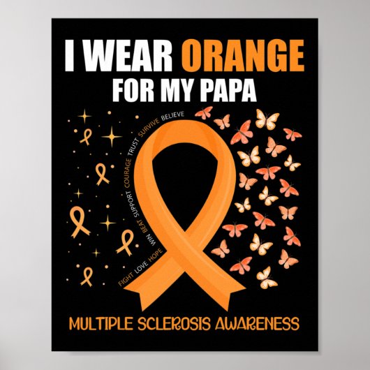 Poster Porter Orange pour Mon Papa Sclérose Multiples (Devant)