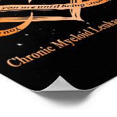 Poster Porter Orange Pour Myéloïde Chronique Leucémie Gue (Coin)