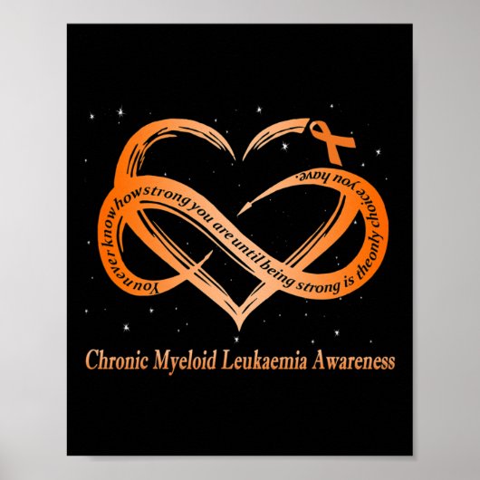 Poster Porter Orange Pour Myéloïde Chronique Leucémie Gue (Devant)