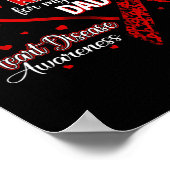 Poster Porter Rouge pour mon père Maladie cardiaque Rouge (Coin)