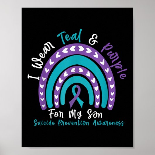 Poster Porter Turquoise & Violet Pour Le Fils Prévent (Devant)