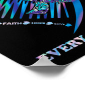 Poster Porter Turquoise Et Violet Coeur Prévention Suicid (Coin)