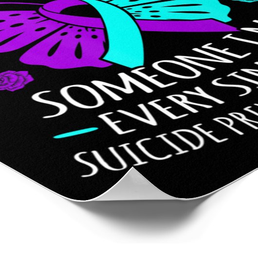 Poster Porter Turquoise Et Violet Joyeux Suicide Sensibil (Coin)