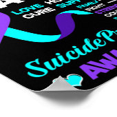 Poster Porter Turquoise Et Violet Pour La Prévention Suic (Coin)