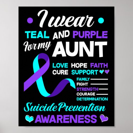 Poster Porter Turquoise Et Violet Pour La Prévention Suic (Devant)