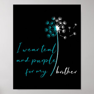 Poster Porter Turquoise Et Violet Pour Mon Frère Suicide