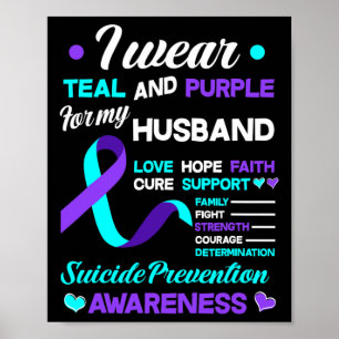 Poster Porter Turquoise Et Violet Pour Mon Mari Suicide P