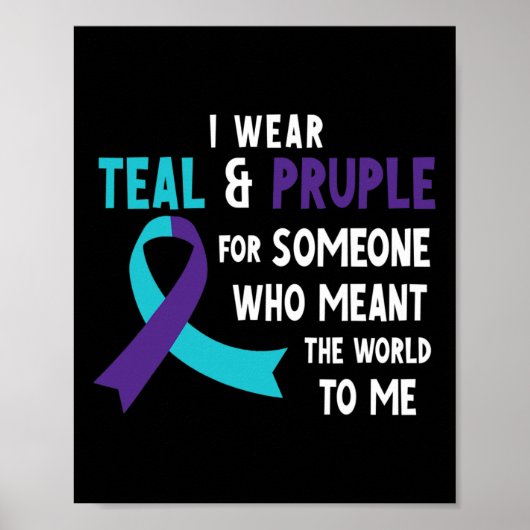 Poster Porter Turquoise Violet Pour Quelqu'Un Prévention  (Devant)
