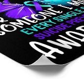 Poster Porter Turquoise Violet Prévention Suicide Sensibi (Coin)