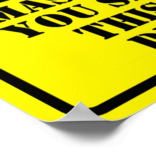 Poster Porter un message de masque (Coin)