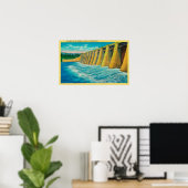 Poster Portes de déversement sur le barrage de Bonneville (Bureau à domicile)