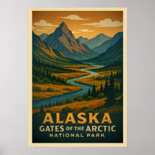 Poster Portes de l'Alaska de l'Arctique V01
