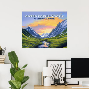 Poster Portes du parc national de l'Arctique Vintage de l