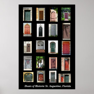 Poster Portes du quartier historique St Augustine, Florid