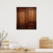 Poster Portes en bois (Cuisine)