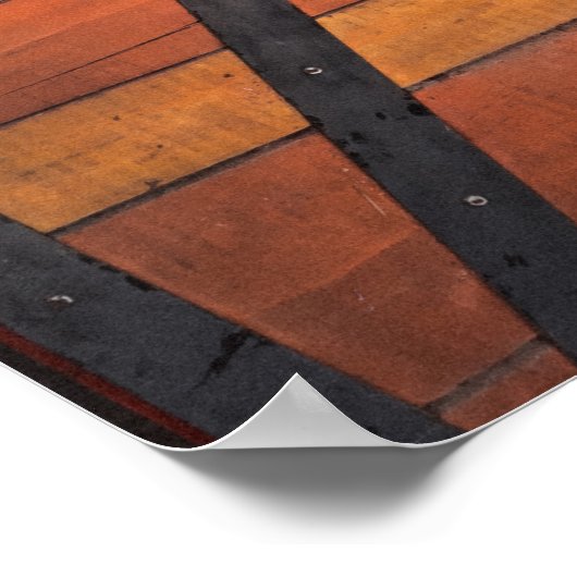 Poster Portes en bois rustique avec centre de tronc d'arb (Coin)