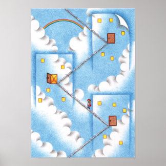 Poster Portes et escaliers dans les airs.