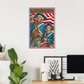 Poster Porteur de drapeau et batteur (Bureau à domicile)