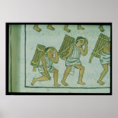 Poster Porteurs aztèques, du 'Codex florentin' (Devant)