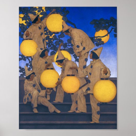 Poster Porteurs de Lanternes | Maxfield Parrish | (Devant)